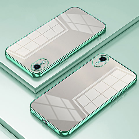 Silikon Schutzhülle Ultra Dünn Flexible Tasche Durchsichtig Transparent SY2 für Apple iPhone XR Grün
