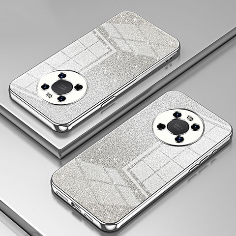 Silikon Schutzhülle Ultra Dünn Flexible Tasche Durchsichtig Transparent SY2 für Huawei Mate 40 Silber