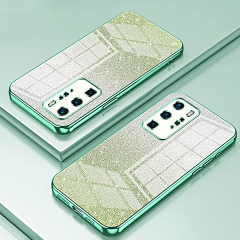 Silikon Schutzhülle Ultra Dünn Flexible Tasche Durchsichtig Transparent SY2 für Huawei P40 Pro Grün