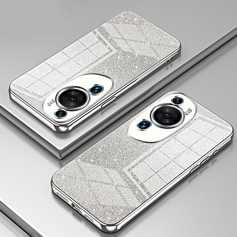 Silikon Schutzhülle Ultra Dünn Flexible Tasche Durchsichtig Transparent SY2 für Huawei P60 Art Silber