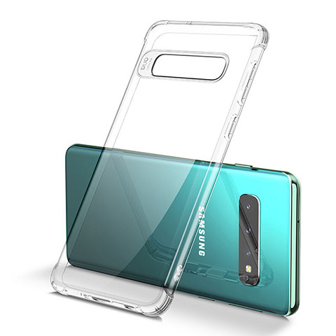 Silikon Schutzhülle Ultra Dünn Flexible Tasche Durchsichtig Transparent U01 für Samsung Galaxy S10 Klar