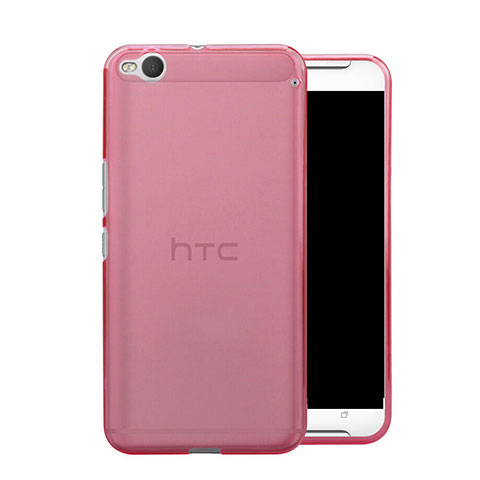 Silikon Schutzhülle Ultra Dünn Handyhülle Hülle Durchsichtig Transparent für HTC One X9 Rosa