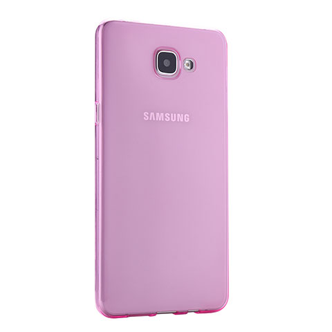 Silikon Schutzhülle Ultra Dünn Handyhülle Hülle Durchsichtig Transparent für Samsung Galaxy A9 Pro (2016) SM-A9100 Rosa