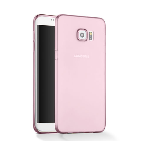 Silikon Schutzhülle Ultra Dünn Handyhülle Hülle Durchsichtig Transparent für Samsung Galaxy S6 Edge SM-G925 Rosa