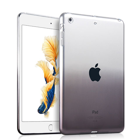 Silikon Schutzhülle Ultra Dünn Hülle Durchsichtig Farbverlauf für Apple iPad Air Grau