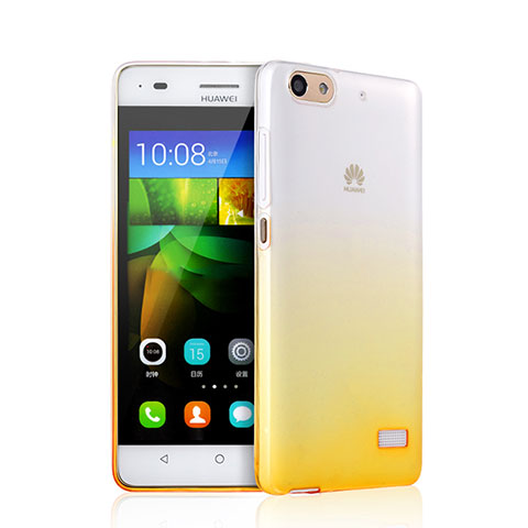 Silikon Schutzhülle Ultra Dünn Hülle Durchsichtig Farbverlauf für Huawei Honor 4C Gelb