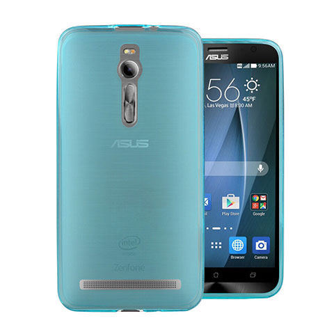Silikon Schutzhülle Ultra Dünn Hülle Durchsichtig Transparent für Asus Zenfone 2 ZE551ML ZE550ML Blau