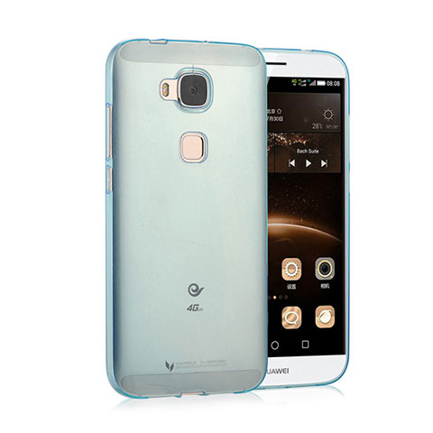Silikon Schutzhülle Ultra Dünn Hülle Durchsichtig Transparent für Huawei GX8 Blau