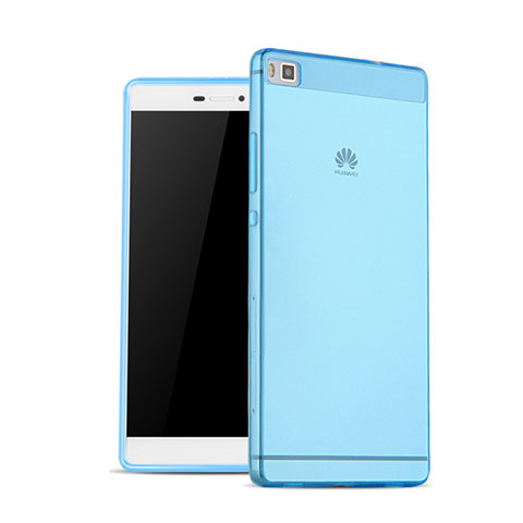 Silikon Schutzhülle Ultra Dünn Hülle Durchsichtig Transparent für Huawei P8 Blau