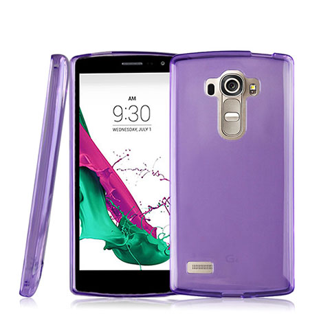 Silikon Schutzhülle Ultra Dünn Hülle Durchsichtig Transparent für LG G4 Beat Violett