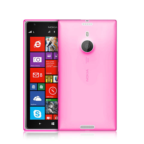 Silikon Schutzhülle Ultra Dünn Hülle Durchsichtig Transparent für Nokia Lumia 1520 Rosa