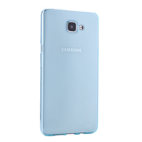 Silikon Schutzhülle Ultra Dünn Hülle Durchsichtig Transparent für Samsung Galaxy A9 Pro (2016) SM-A9100 Blau