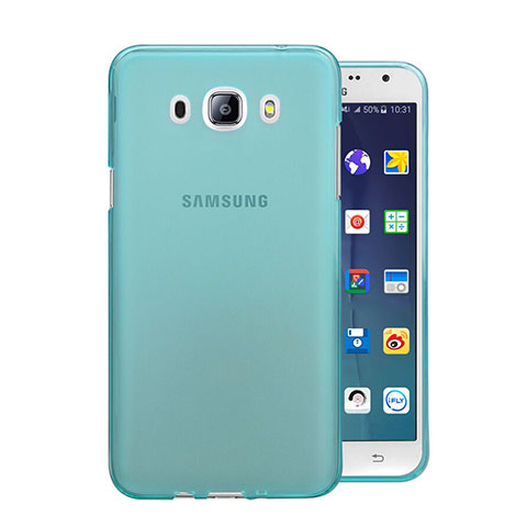 Silikon Schutzhülle Ultra Dünn Hülle Durchsichtig Transparent für Samsung Galaxy J5 Duos (2016) Blau