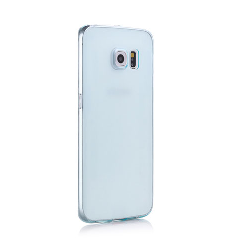 Silikon Schutzhülle Ultra Dünn Hülle Durchsichtig Transparent für Samsung Galaxy S6 Edge+ Plus SM-G928F Blau