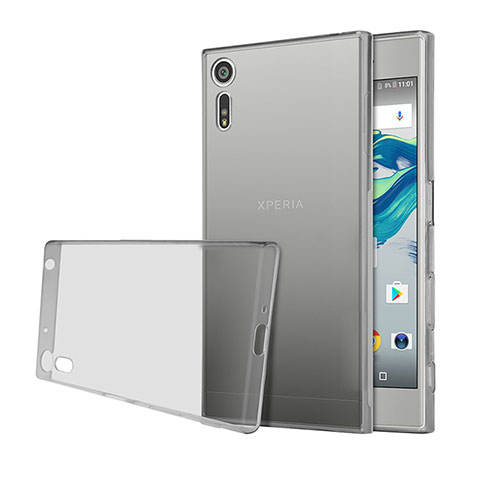 Silikon Schutzhülle Ultra Dünn Hülle Durchsichtig Transparent für Sony Xperia XZs Grau