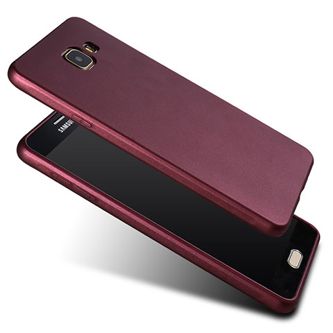 Silikon Schutzhülle Ultra Dünn Hülle Silikon für Samsung Galaxy A7 (2017) A720F Rot