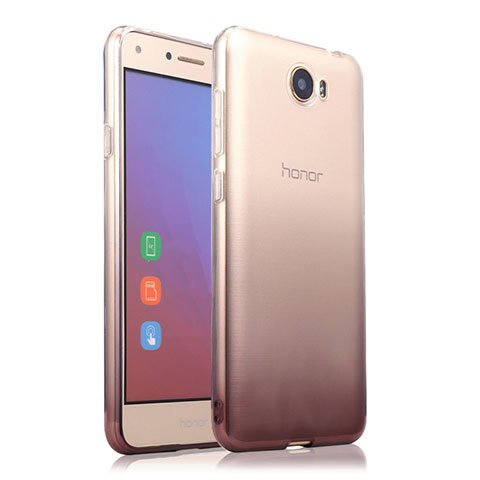 Silikon Schutzhülle Ultra Dünn Tasche Durchsichtig Farbverlauf für Huawei Honor Play 5 Grau