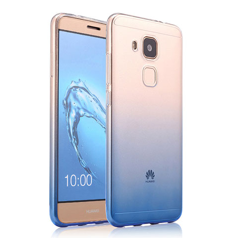 Silikon Schutzhülle Ultra Dünn Tasche Durchsichtig Farbverlauf für Huawei Nova Plus Blau