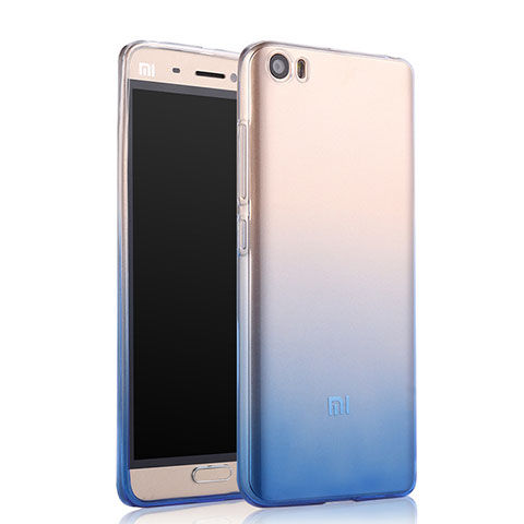 Silikon Schutzhülle Ultra Dünn Tasche Durchsichtig Farbverlauf für Xiaomi Mi 5 Blau