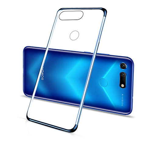 Silikon Schutzhülle Ultra Dünn Tasche Durchsichtig Transparent C01 für Huawei Honor V20 Blau