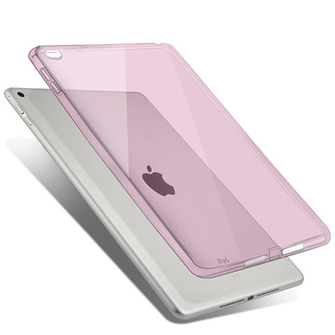 Silikon Schutzhülle Ultra Dünn Tasche Durchsichtig Transparent für Apple iPad Air 2 Rosa