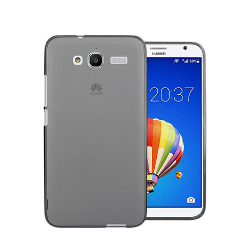 Silikon Schutzhülle Ultra Dünn Tasche Durchsichtig Transparent für Huawei Ascend GX1 Grau