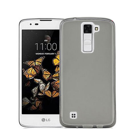 Silikon Schutzhülle Ultra Dünn Tasche Durchsichtig Transparent für LG Stylus 2 Plus Grau