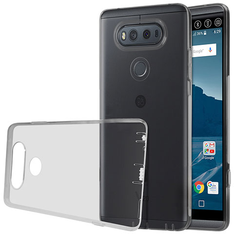Silikon Schutzhülle Ultra Dünn Tasche Durchsichtig Transparent für LG V20 Grau