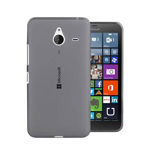 Silikon Schutzhülle Ultra Dünn Tasche Durchsichtig Transparent für Microsoft Lumia 640 XL Lte Grau