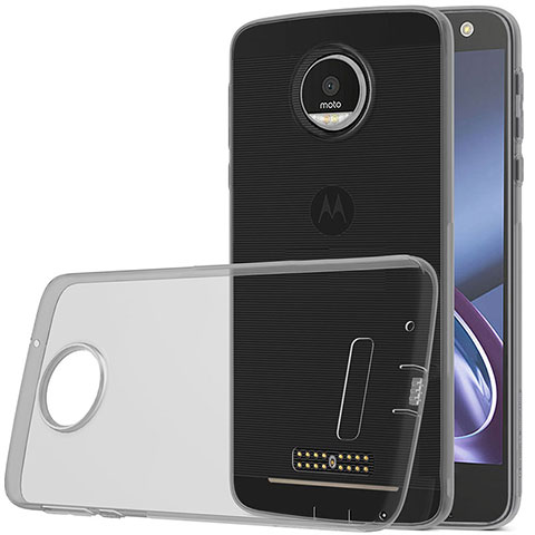 Silikon Schutzhülle Ultra Dünn Tasche Durchsichtig Transparent für Motorola Moto Z Play Grau