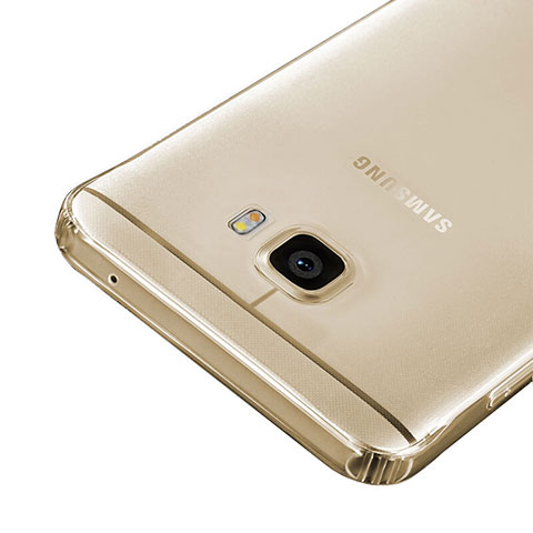 Silikon Schutzhülle Ultra Dünn Tasche Durchsichtig Transparent für Samsung Galaxy C5 SM-C5000 Gold