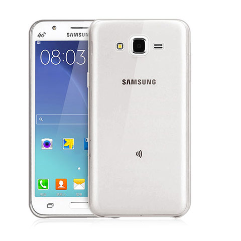 Silikon Schutzhülle Ultra Dünn Tasche Durchsichtig Transparent für Samsung Galaxy J3 Grau