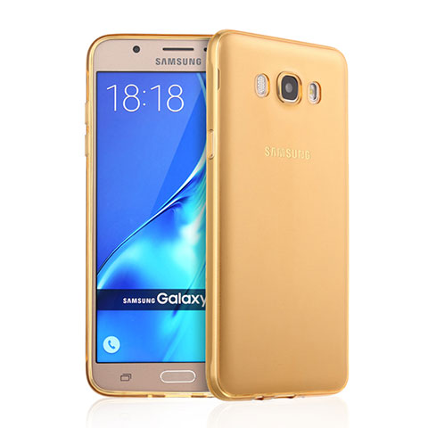 Silikon Schutzhülle Ultra Dünn Tasche Durchsichtig Transparent für Samsung Galaxy J7 (2016) J710F J710FN Gold