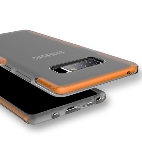 Silikon Schutzhülle Ultra Dünn Tasche Durchsichtig Transparent für Samsung Galaxy Note 8 Duos N950F Orange