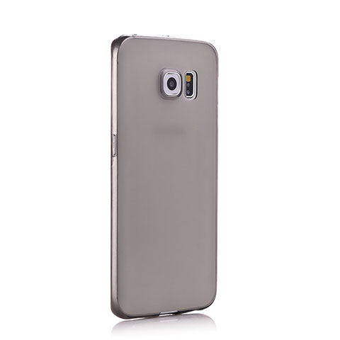 Silikon Schutzhülle Ultra Dünn Tasche Durchsichtig Transparent für Samsung Galaxy S6 Edge+ Plus SM-G928F Grau