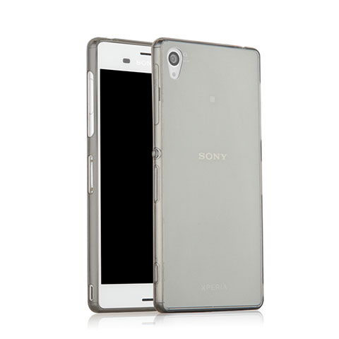 Silikon Schutzhülle Ultra Dünn Tasche Durchsichtig Transparent für Sony Xperia Z3 Grau