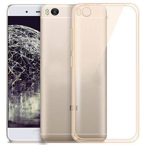 Silikon Schutzhülle Ultra Dünn Tasche Durchsichtig Transparent für Xiaomi Mi 5S 4G Gold