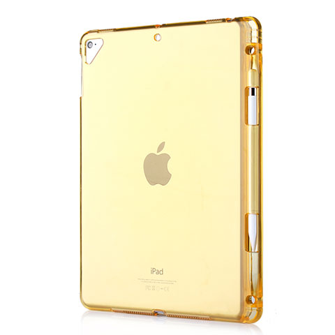 Silikon Schutzhülle Ultra Dünn Tasche Durchsichtig Transparent H01 für Apple New iPad 9.7 (2018) Gold