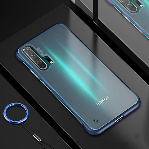 Silikon Schutzhülle Ultra Dünn Tasche Durchsichtig Transparent H01 für Huawei Honor 20 Pro Blau