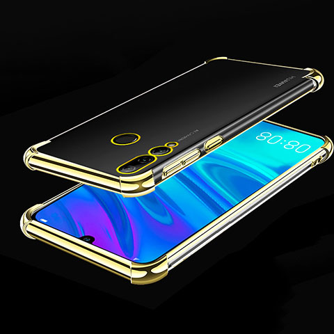 Silikon Schutzhülle Ultra Dünn Tasche Durchsichtig Transparent H01 für Huawei Honor 20i Gold