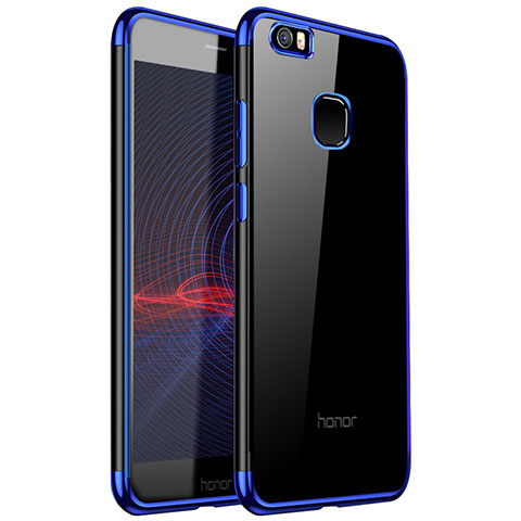 Silikon Schutzhülle Ultra Dünn Tasche Durchsichtig Transparent H01 für Huawei Honor Note 8 Blau