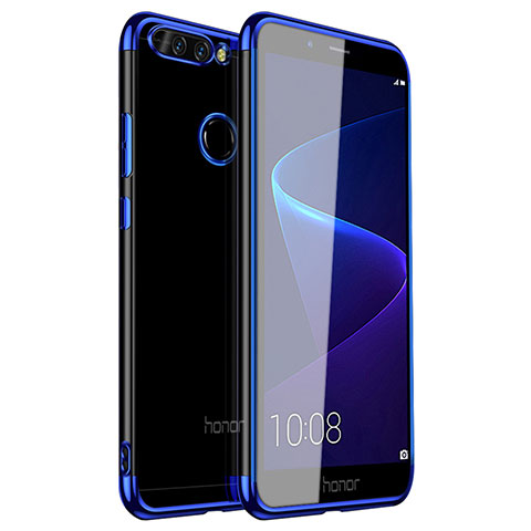 Silikon Schutzhülle Ultra Dünn Tasche Durchsichtig Transparent H01 für Huawei Honor V9 Blau