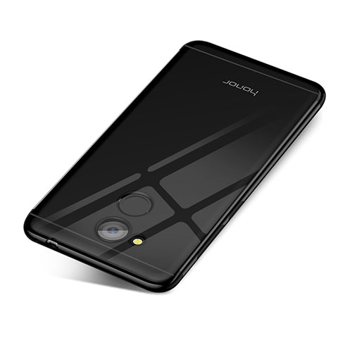 Silikon Schutzhülle Ultra Dünn Tasche Durchsichtig Transparent H01 für Huawei Honor V9 Play Schwarz