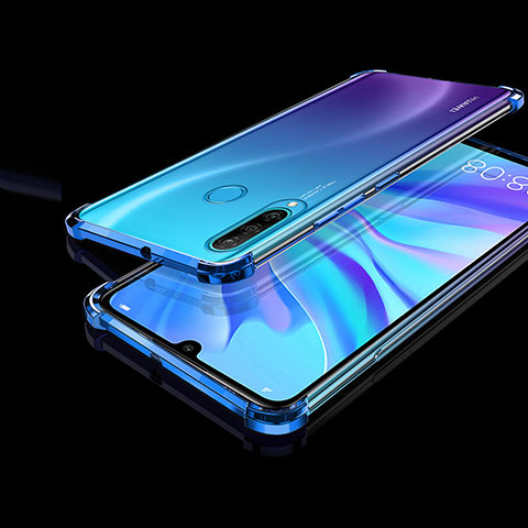 Silikon Schutzhülle Ultra Dünn Tasche Durchsichtig Transparent H01 für Huawei P30 Lite Blau