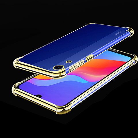 Silikon Schutzhülle Ultra Dünn Tasche Durchsichtig Transparent H01 für Huawei Y6 (2019) Gold