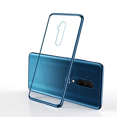 Silikon Schutzhülle Ultra Dünn Tasche Durchsichtig Transparent H01 für OnePlus 7T Pro 5G Blau