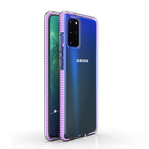 Silikon Schutzhülle Ultra Dünn Tasche Durchsichtig Transparent H01 für Samsung Galaxy S20 Plus Plusfarbig