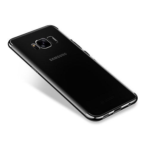 Silikon Schutzhülle Ultra Dünn Tasche Durchsichtig Transparent H01 für Samsung Galaxy S8 Plus Schwarz
