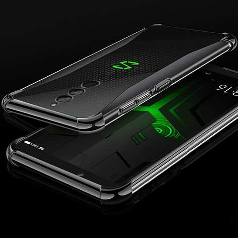 Silikon Schutzhülle Ultra Dünn Tasche Durchsichtig Transparent H01 für Xiaomi Black Shark Helo Schwarz