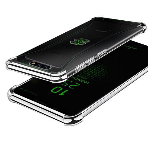 Silikon Schutzhülle Ultra Dünn Tasche Durchsichtig Transparent H01 für Xiaomi Black Shark Silber